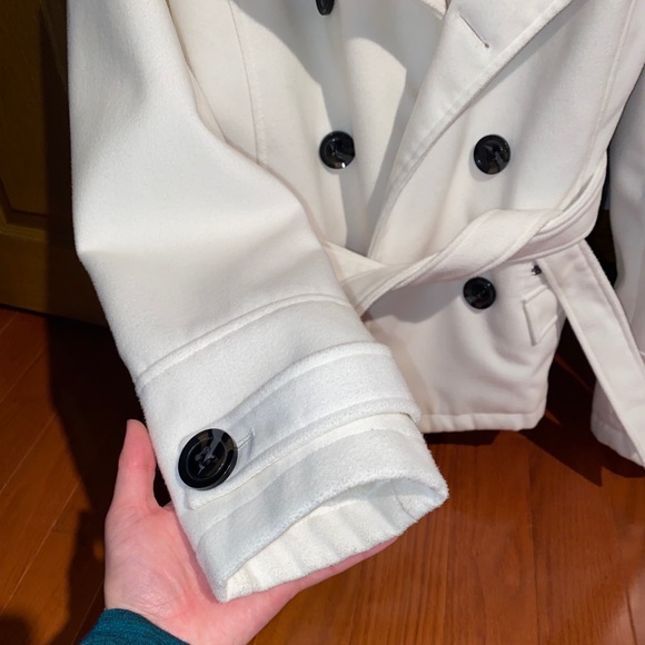 White Heavy Peacoat - Picture 4 of 6